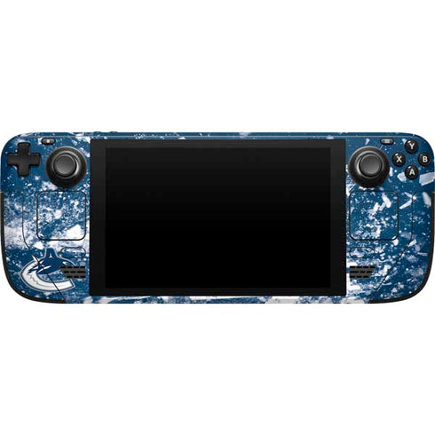 NHL Vancouver Canucks Frozen Steam Deck Handheld Gaming Computer Skin