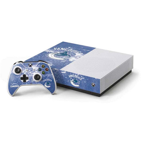 NHL Vancouver Canucks Frozen Xbox One S All-Digital Edition Bundle Skin