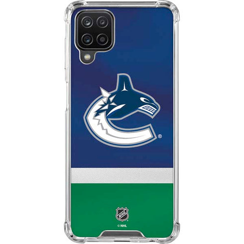 NHL Vancouver Canucks Jersey Galaxy A12 Clear Case