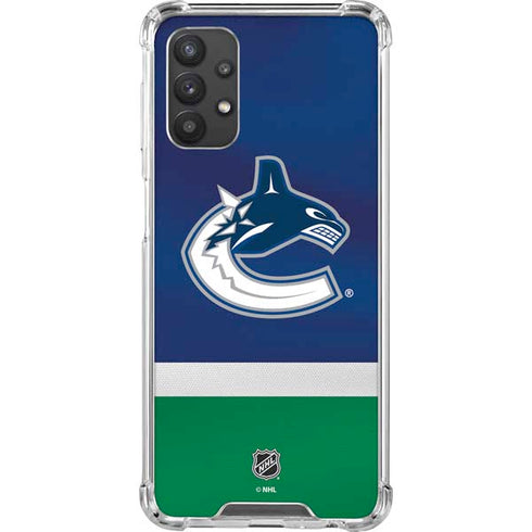 NHL Vancouver Canucks Jersey Galaxy A32 5G Clear Case