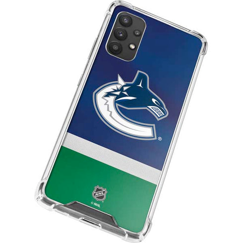 NHL Vancouver Canucks Jersey Galaxy A32 5G Clear Case