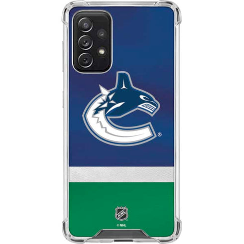 NHL Vancouver Canucks Jersey Galaxy A72 5G Clear Case