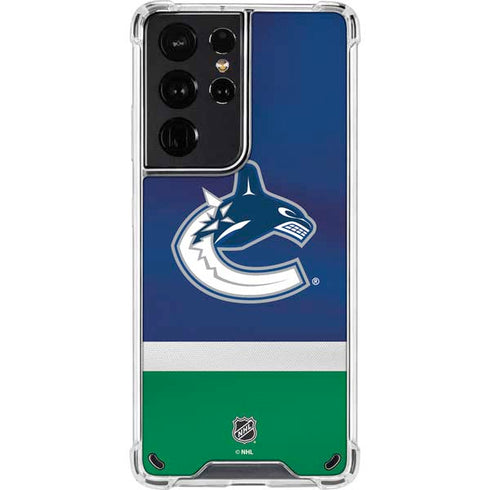NHL Vancouver Canucks Jersey Galaxy S21 Ultra 5G Clear Case