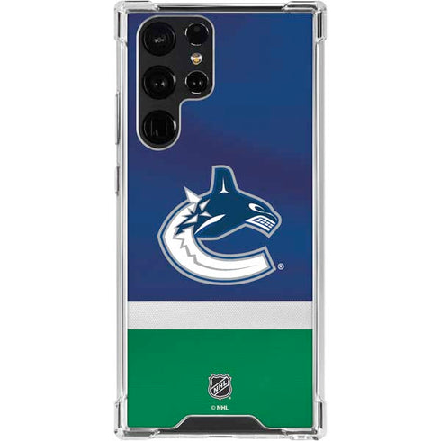 NHL Vancouver Canucks Jersey Galaxy S24 Ultra Clear Case