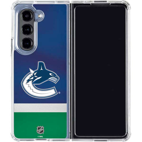 NHL Vancouver Canucks Jersey Galaxy Z Fold5 5G Clear Case
