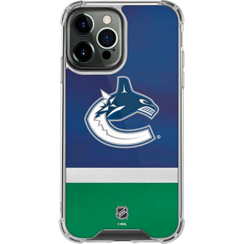 NHL Vancouver Canucks Jersey iPhone 14 Pro Max Clear Case