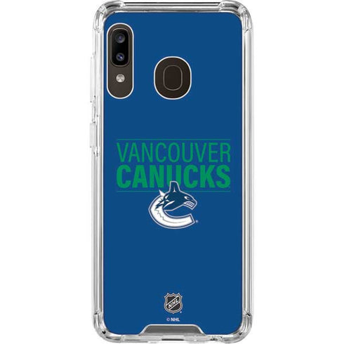 NHL Vancouver Canucks Lineup Galaxy A30 Clear Case