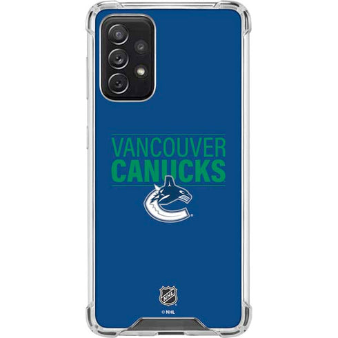 NHL Vancouver Canucks Lineup Galaxy A72 5G Clear Case