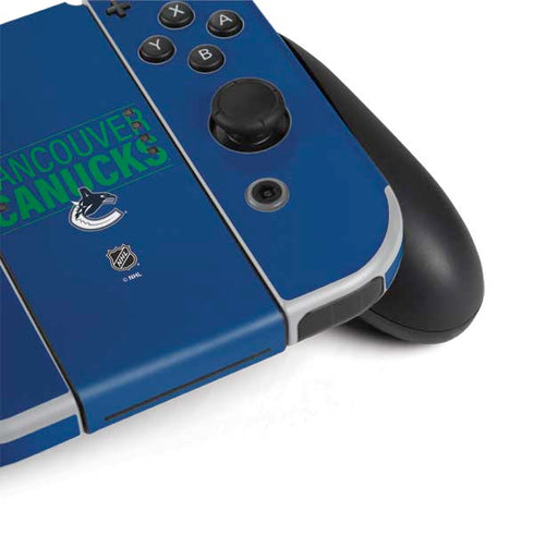 NHL Vancouver Canucks Lineup Nintendo Switch OLED (2021) Skin