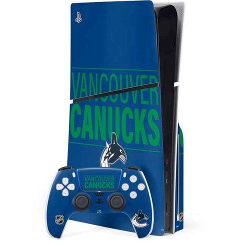 NHL Vancouver Canucks Lineup PS5 Slim Disk Bundle Skin