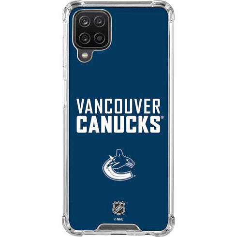 NHL Vancouver Canucks Solid Background Galaxy A12 Clear Case