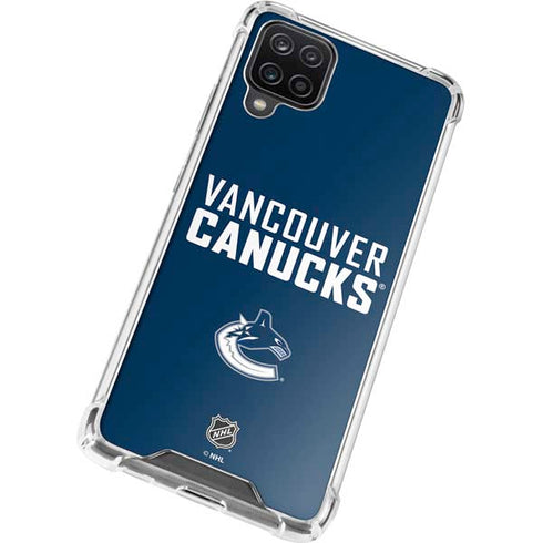 NHL Vancouver Canucks Solid Background Galaxy A12 Clear Case