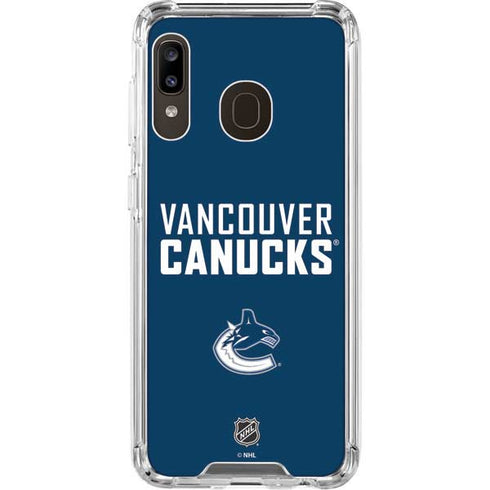 NHL Vancouver Canucks Solid Background Galaxy A30 Clear Case