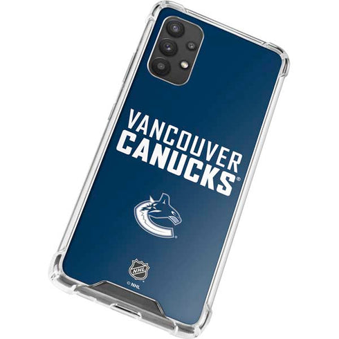 NHL Vancouver Canucks Solid Background Galaxy A32 5G Clear Case