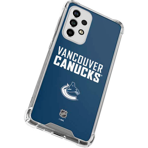 NHL Vancouver Canucks Solid Background Galaxy A53 5G Clear Case