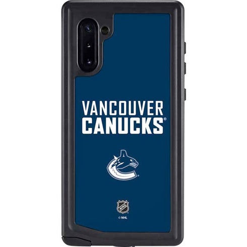 NHL Vancouver Canucks Solid Background Galaxy Note 10 Waterproof Case