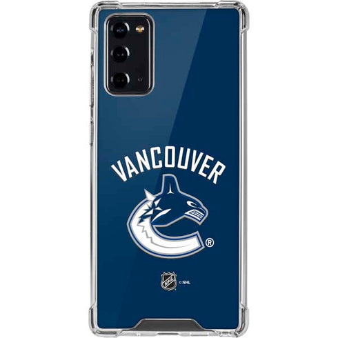 NHL Vancouver Canucks Solid Background Galaxy Note20 5G Clear Case