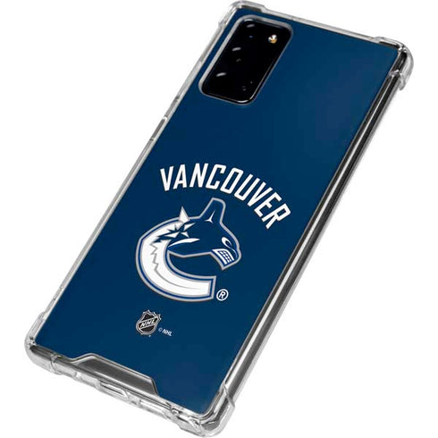 NHL Vancouver Canucks Solid Background Galaxy Note20 5G Clear Case