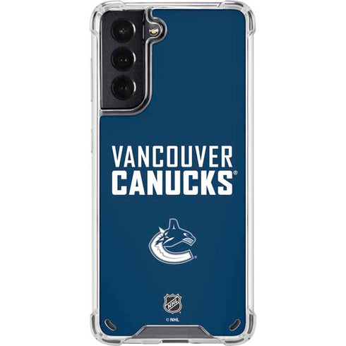 NHL Vancouver Canucks Solid Background Galaxy S21 5G Clear Case