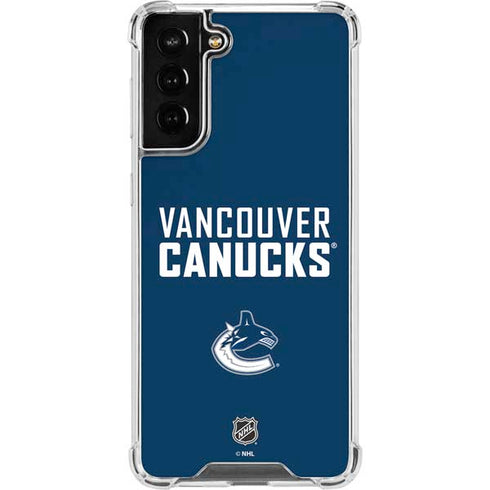 NHL Vancouver Canucks Solid Background Galaxy S21 FE Clear Case