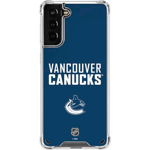 NHL Vancouver Canucks Solid Background Galaxy S21 Plus 5G Clear Case