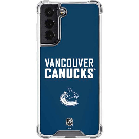 NHL Vancouver Canucks Solid Background Galaxy S22 Clear Case