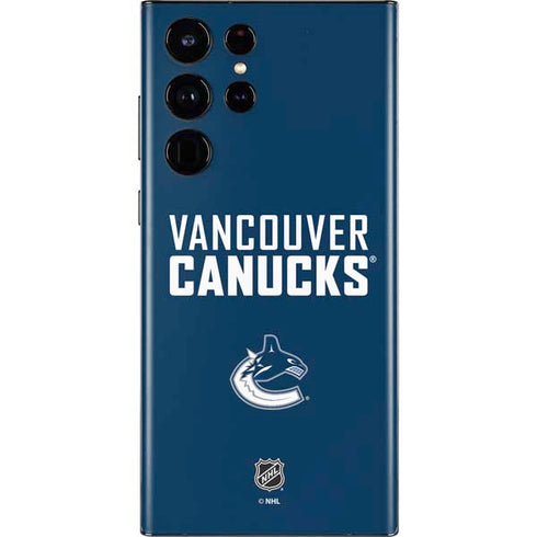 NHL Vancouver Canucks Solid Background Galaxy S22 Ultra Skin