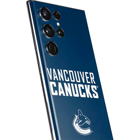 NHL Vancouver Canucks Solid Background Galaxy S22 Ultra Skin