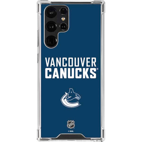 NHL Vancouver Canucks Solid Background Galaxy S24 Ultra Clear Case