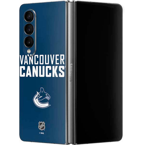 NHL Vancouver Canucks Solid Background Galaxy Z Fold4 5G Skin