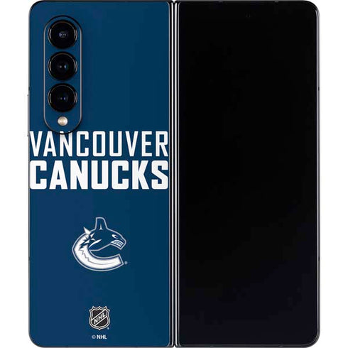 NHL Vancouver Canucks Solid Background Galaxy Z Fold4 5G Skin