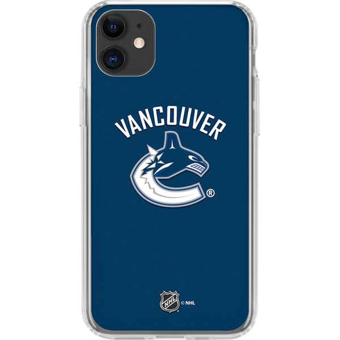 NHL Vancouver Canucks Solid Background iPhone 11 Clear Case
