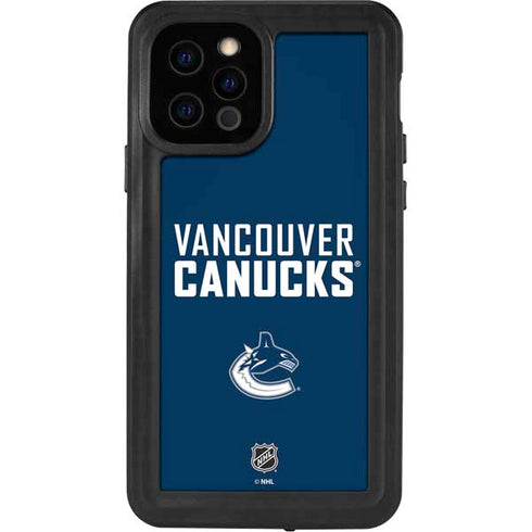 NHL Vancouver Canucks Solid Background iPhone 12 Pro Waterproof Case