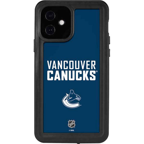 NHL Vancouver Canucks Solid Background iPhone 12 Waterproof Case