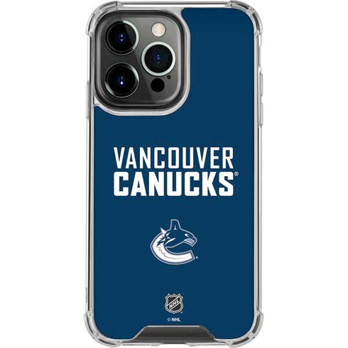 NHL Vancouver Canucks Solid Background iPhone 13 Pro Clear Case