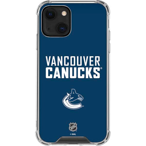 NHL Vancouver Canucks Solid Background iPhone 14 Plus Clear Case