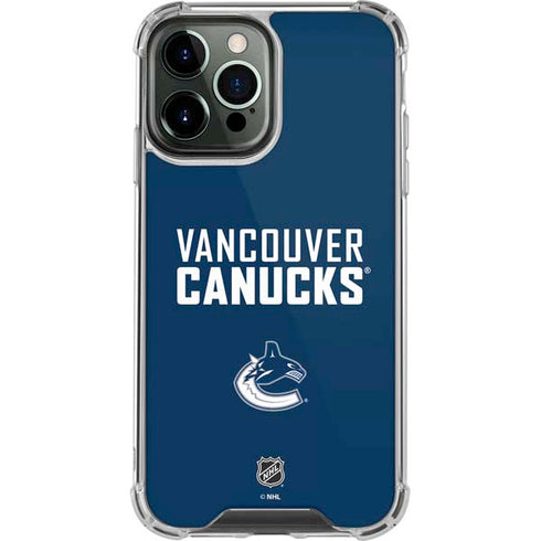 NHL Vancouver Canucks Solid Background iPhone 14 Pro Max Clear Case