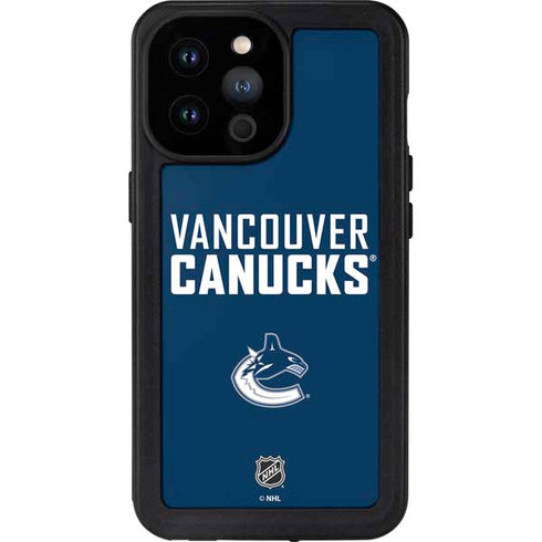 NHL Vancouver Canucks Solid Background iPhone 14 Pro Max Waterproof Case