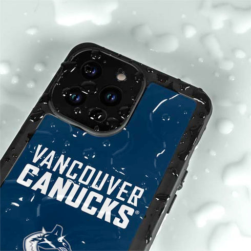 NHL Vancouver Canucks Solid Background iPhone 14 Pro Max Waterproof Case