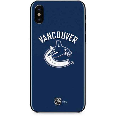 NHL Vancouver Canucks Solid Background iPhone XS Skin