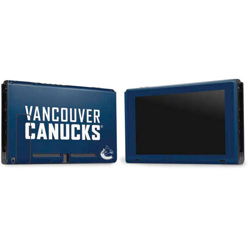 NHL Vancouver Canucks Solid Background Nintendo Switch Bundle Skin