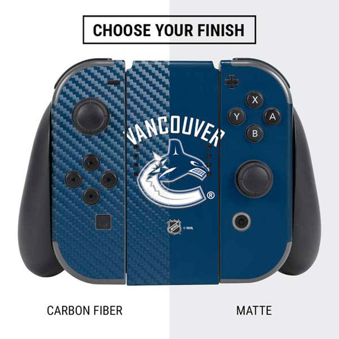 NHL Vancouver Canucks Solid Background Nintendo Switch Bundle Skin