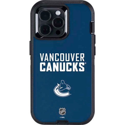 NHL Vancouver Canucks Solid Background Otterbox Defender iPhone Skin