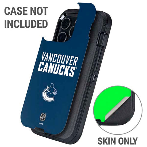 NHL Vancouver Canucks Solid Background Otterbox Defender iPhone Skin
