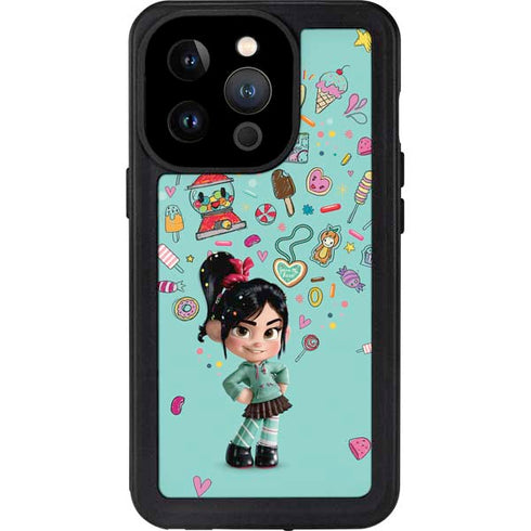 Disney Wreck-it Ralph Vanellope Sugar Icons iPhone 15 Pro Waterproof Case