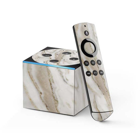 Vanilla Marble Fire TV Cube Skin