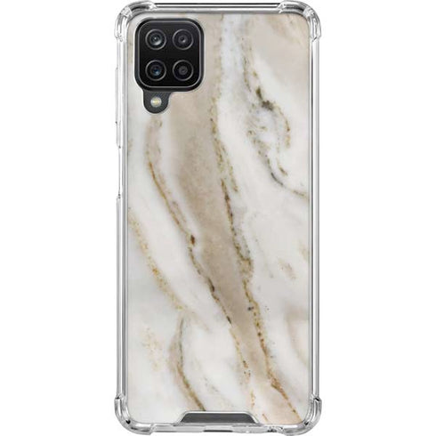 Vanilla Marble Galaxy A12 Clear Case