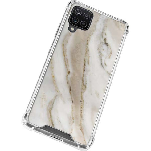 Vanilla Marble Galaxy A12 Clear Case