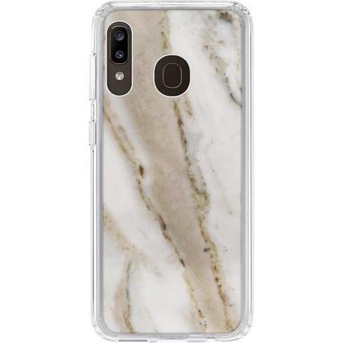 Vanilla Marble Galaxy A20 Clear Case