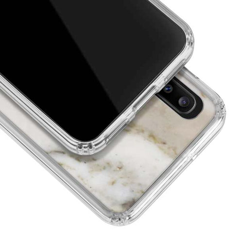 Vanilla Marble Galaxy A20 Clear Case